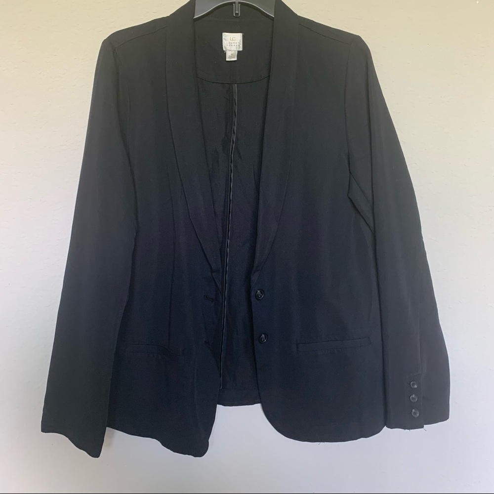 NWOT Lauren Conrad Black Button Front Blazer